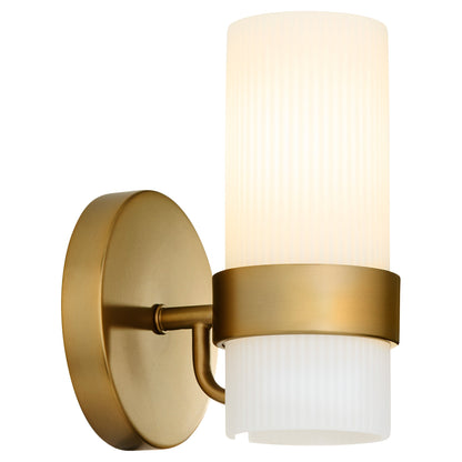 Quorum Sojourn 5169-1-47 Wall Mount, UL Damp Rated, Brushed Brass