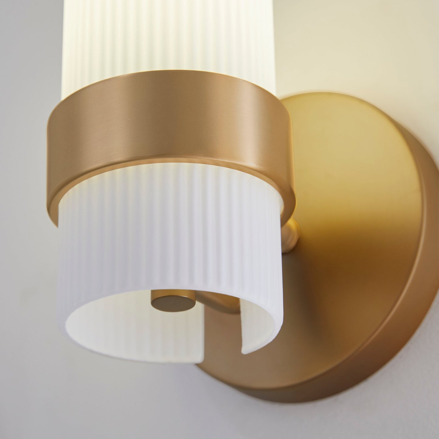 Quorum Sojourn 5169-1-47 Wall Mount, UL Damp Rated, Brushed Brass