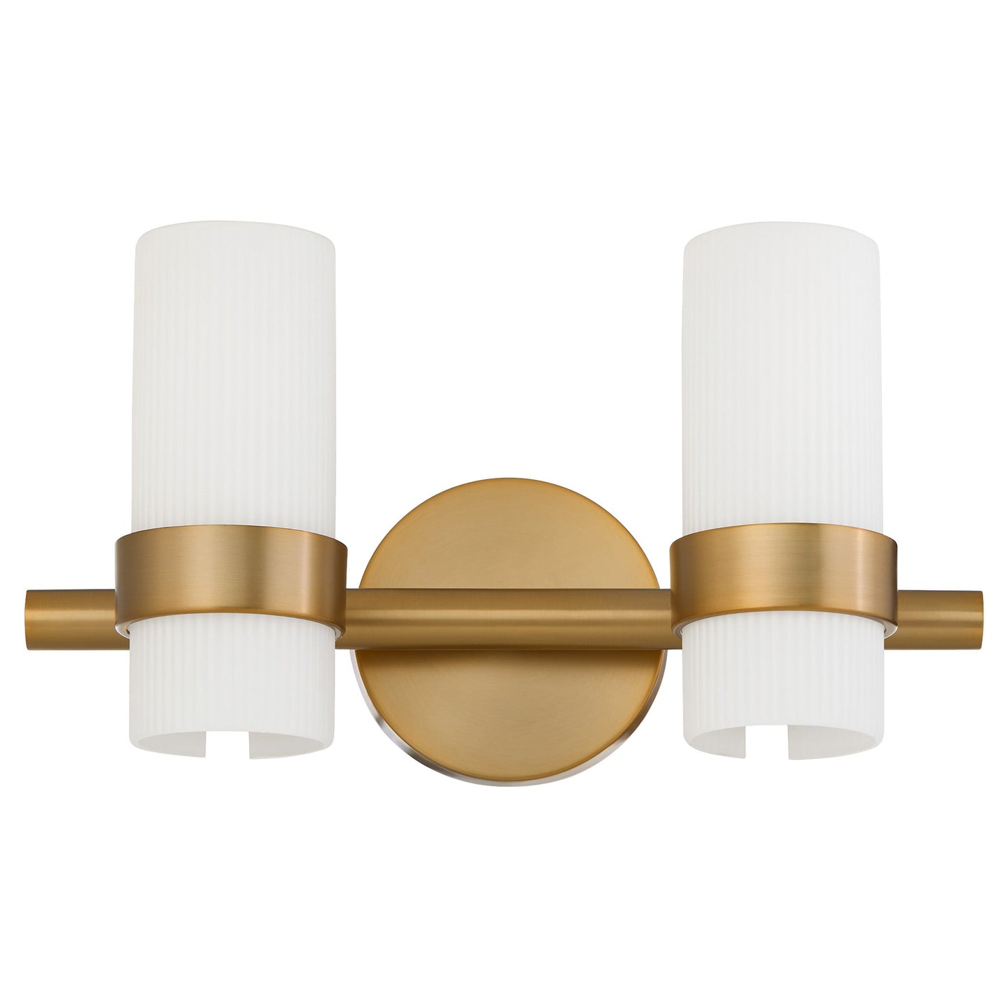 Oxygen Lighting Sojourn 5169-2-47 Vanity Light Fixture, UL Damp Rated, Brushed Brass