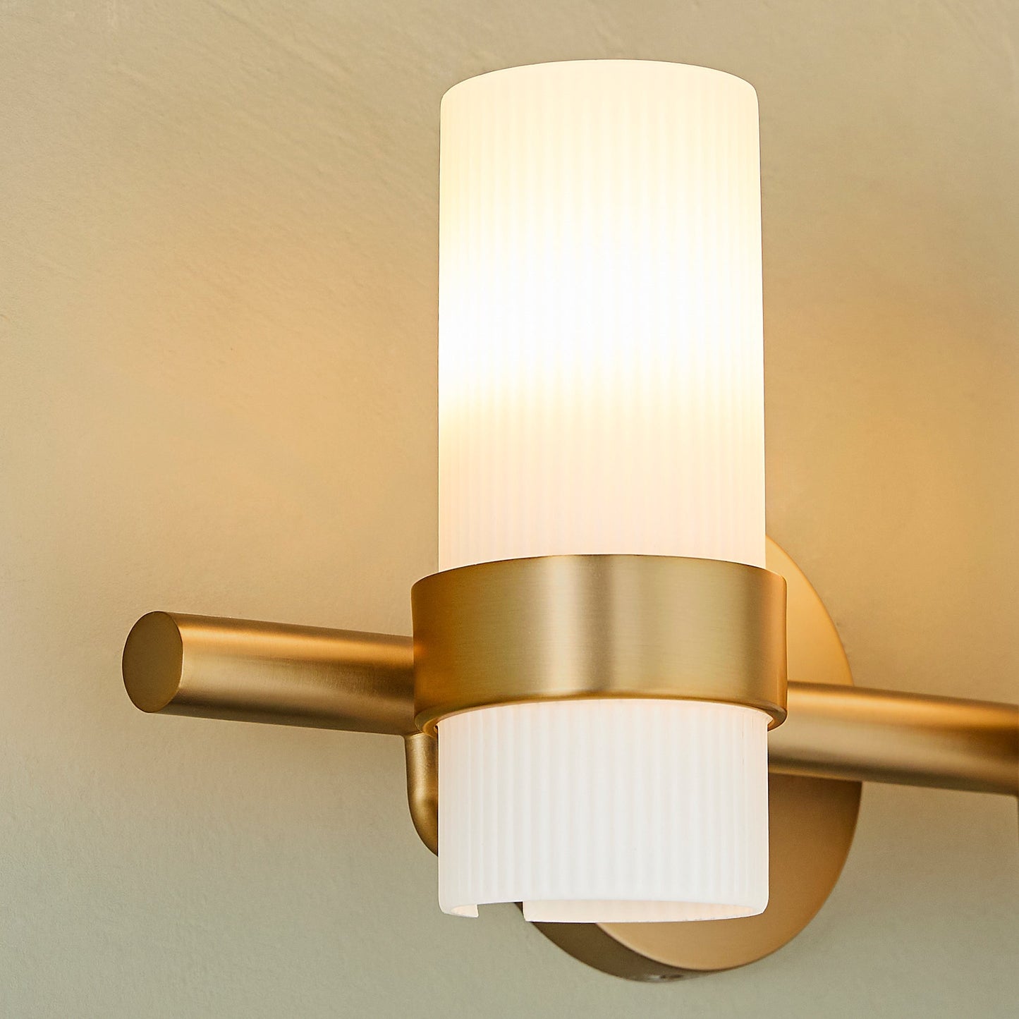 Oxygen Lighting Sojourn 5169-2-47 Vanity Light Fixture, UL Damp Rated, Brushed Brass