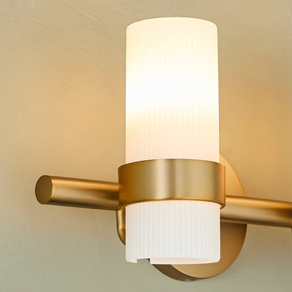 Oxygen Lighting Sojourn 5169-2-47 Vanity Light Fixture, UL Damp Rated, Brushed Brass