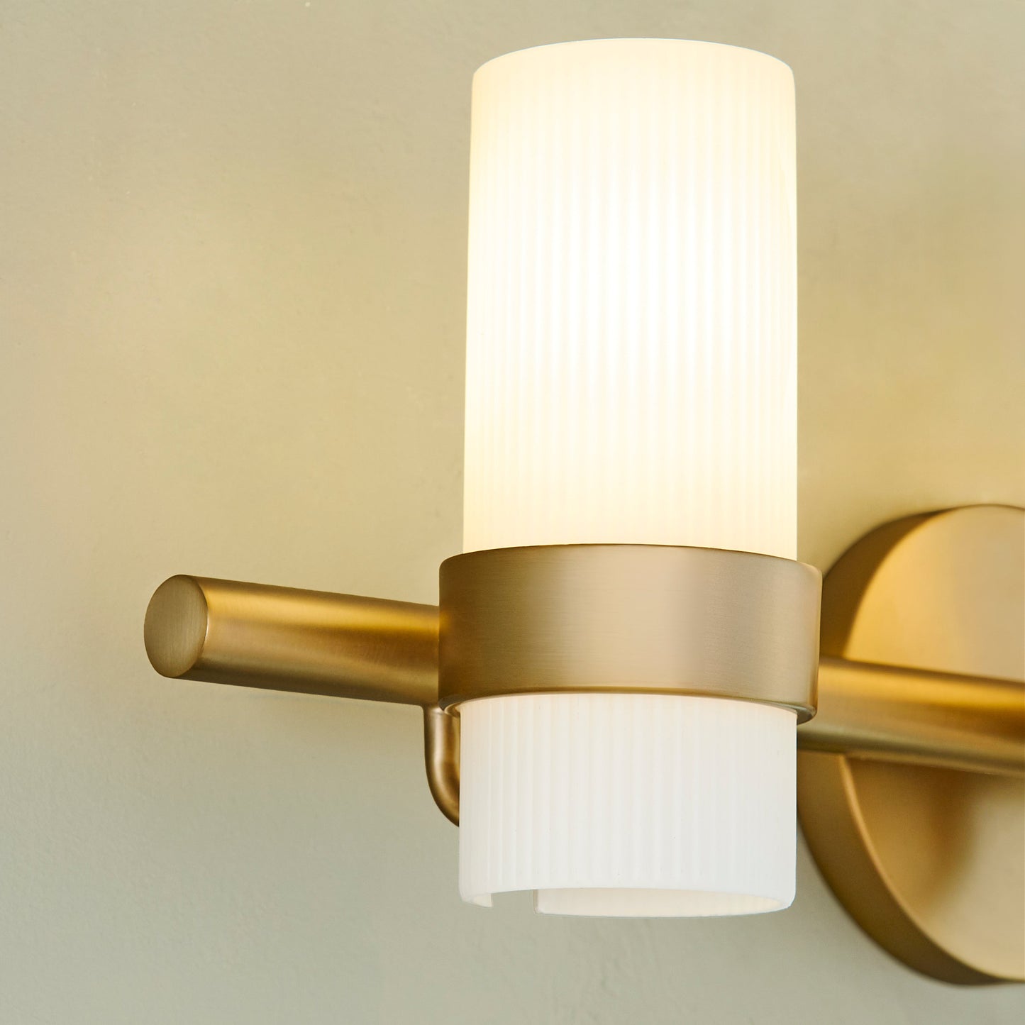 Oxygen Lighting Sojourn 5169-3-47 Vanity Light Fixture, UL Damp Rated, Brushed Brass