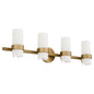 Quorum Sojourn 5169-4-47 Vanity Light Fixture, UL Damp Rated, Brushed Brass