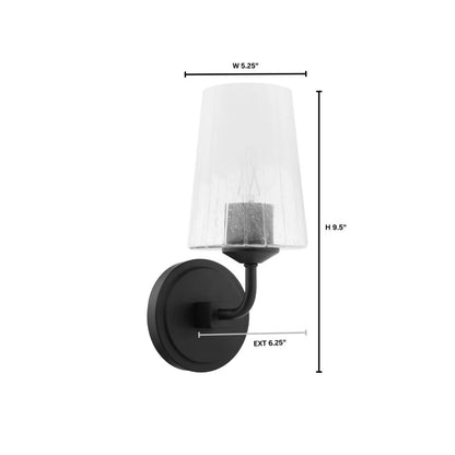 Quorum International PROVIDENCE 5238-1-59 1 Light Wall Mount Sconce Transitional - Matte Black