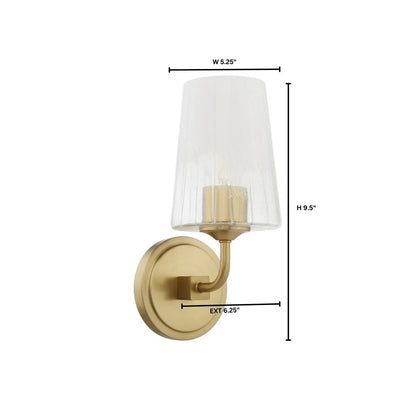 Quorum International PROVIDENCE 5238-1-80 1 Light Sconce Transitional - Aged Brass