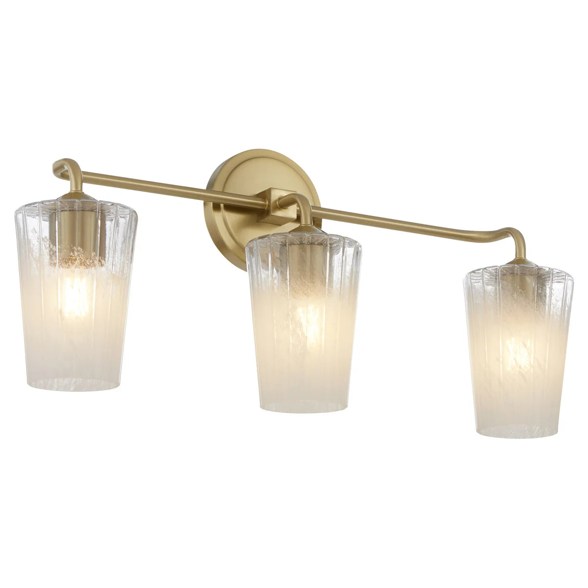 Quorum International PROVIDENCE 5238-3-80 3 Light Vanity Bathroom Fixture Transitional- Aged Brass