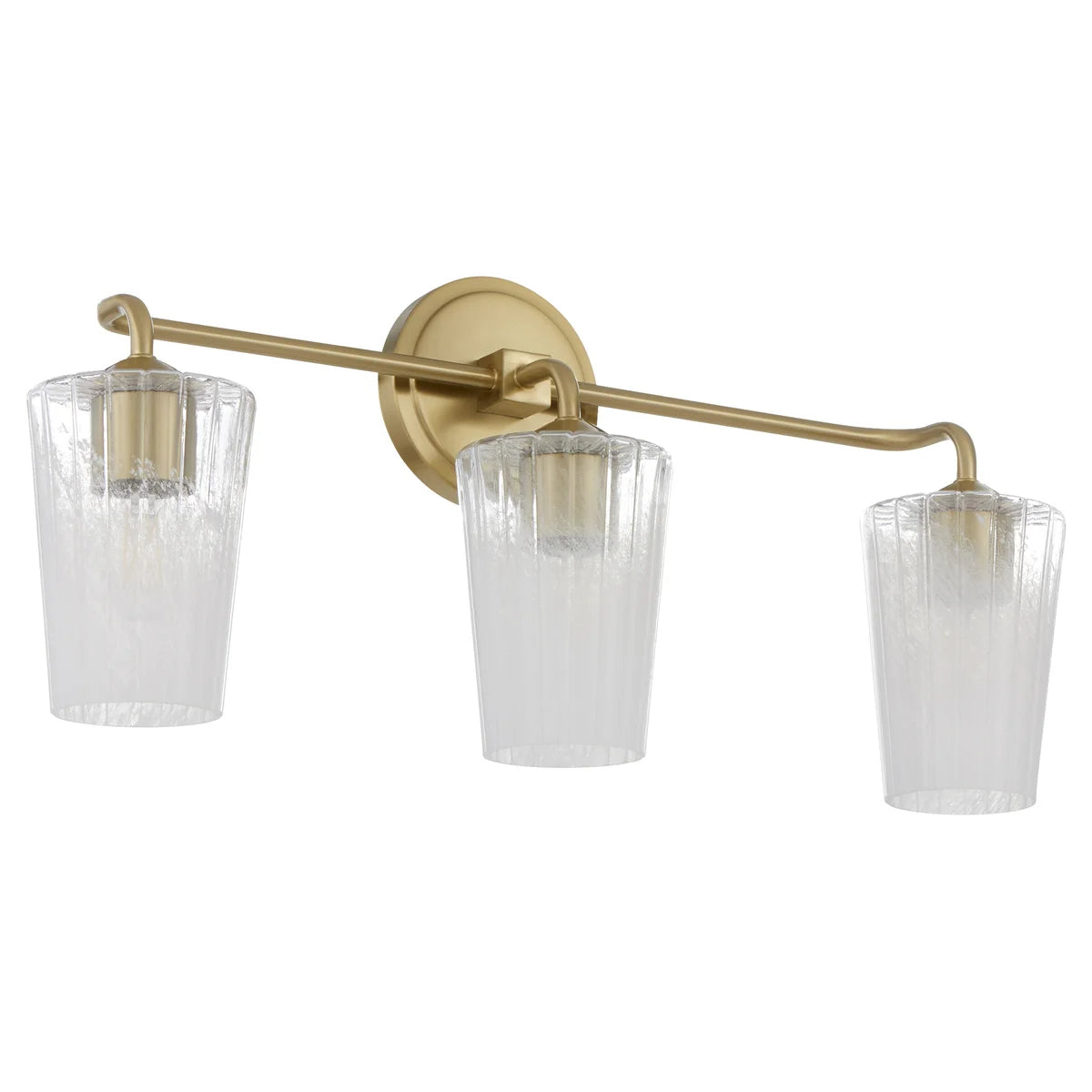 Quorum International PROVIDENCE 5238-3-80 3 Light Vanity Bathroom Fixture Transitional- Aged Brass