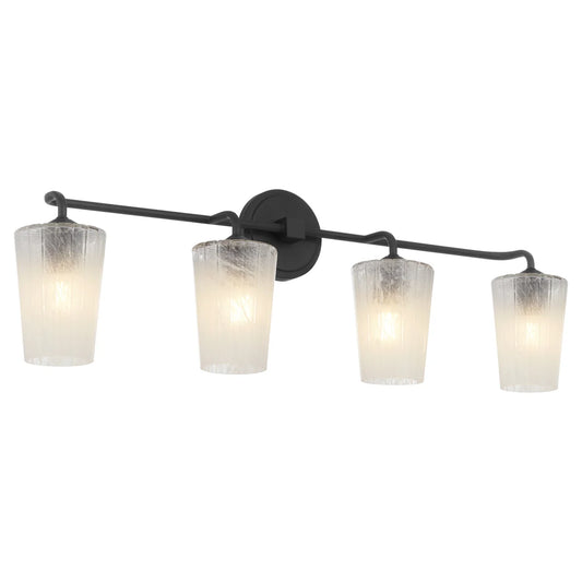 Quorum International PROVIDENCE 5238-4-59 4 Light Vanity Bathroom Fixture Transitional  - Matte Black