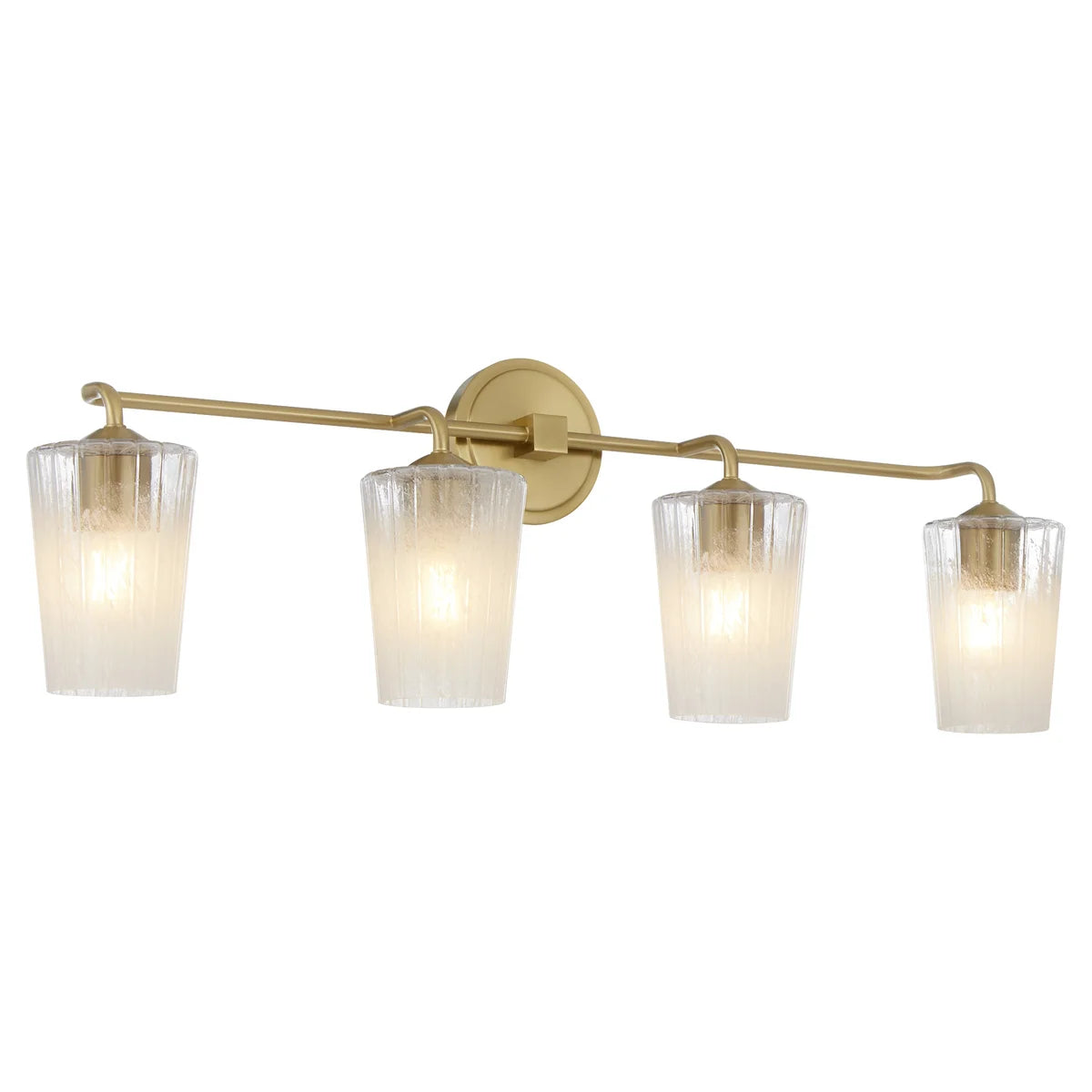 Quorum International PROVIDENCE 5238-4-80 4 Light Vanity Bathroom Fixture Transitional - Aged Brass.