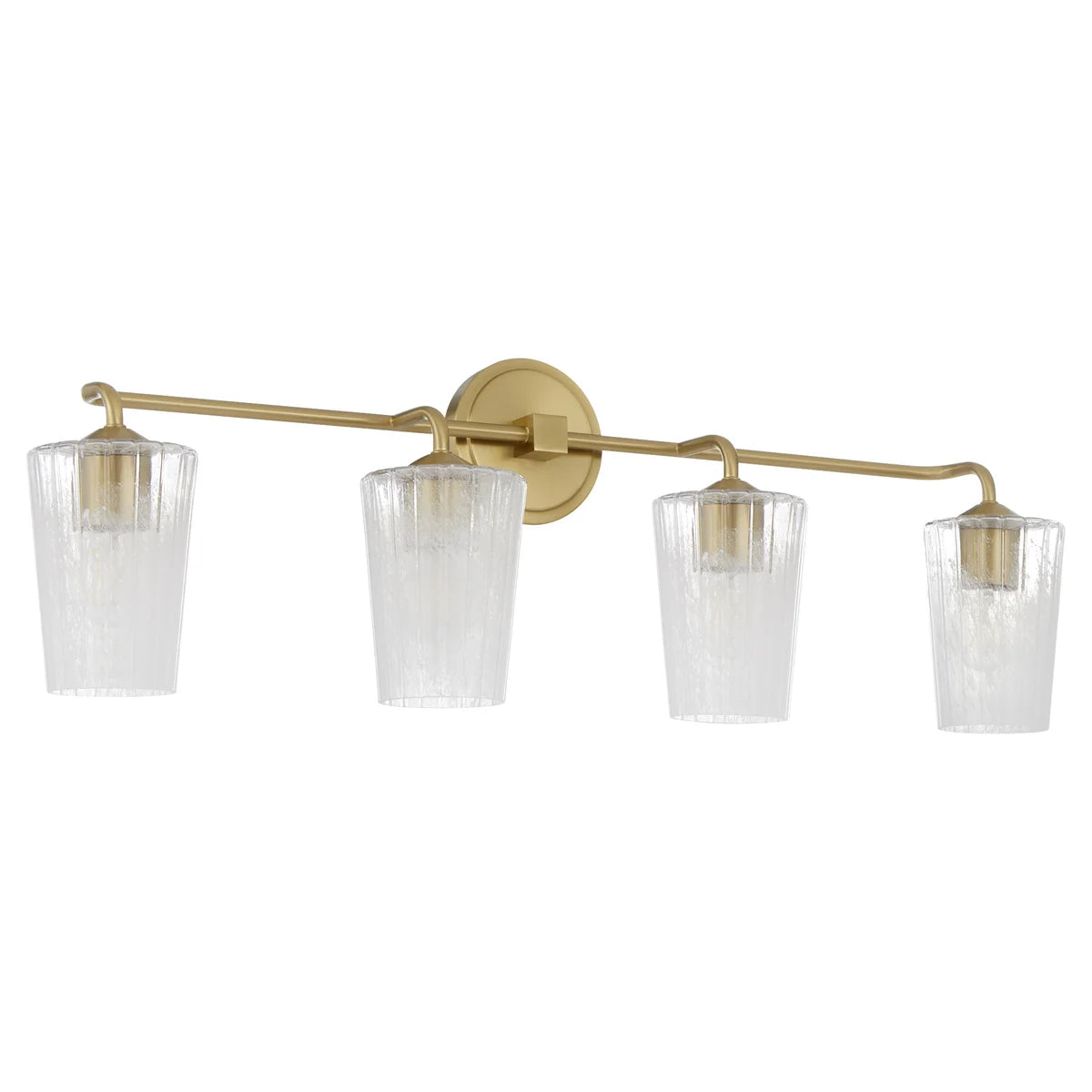 Quorum International PROVIDENCE 5238-4-80 4 Light Vanity Bathroom Fixture Transitional - Aged Brass.