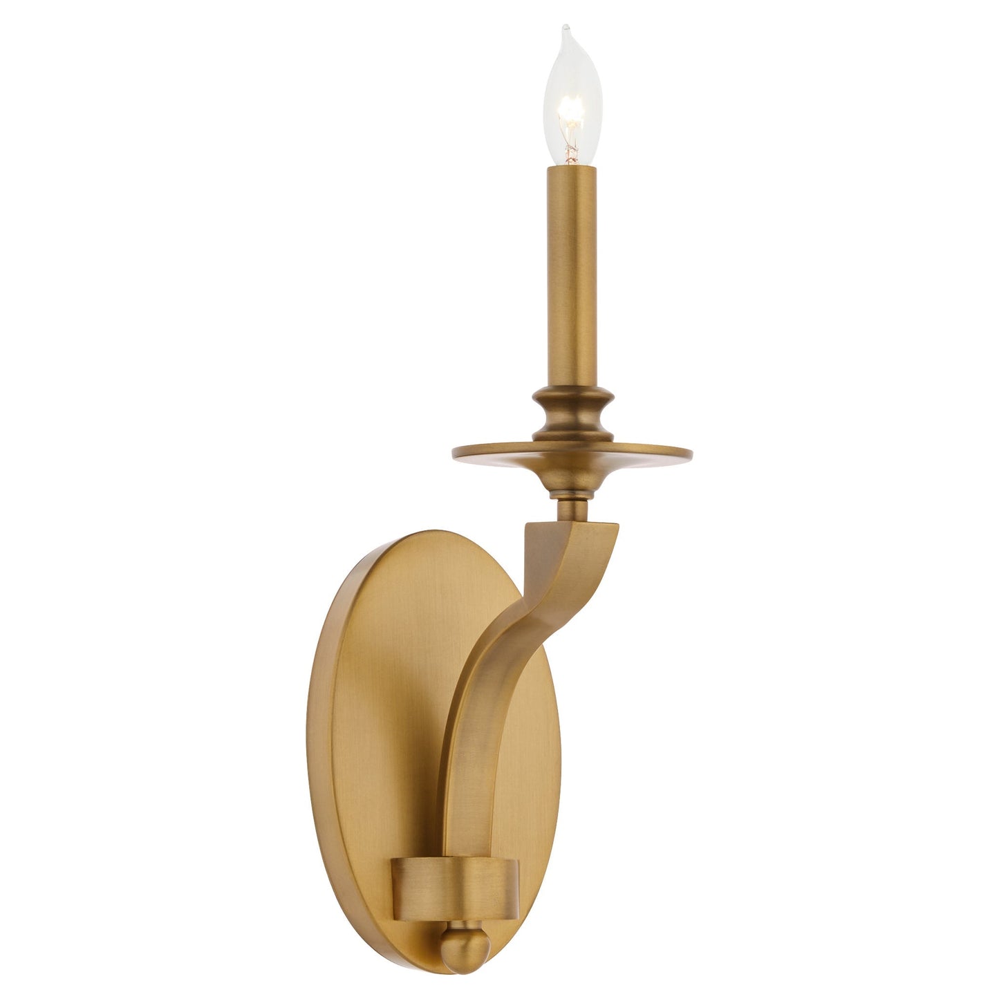 Quorum Chantelle 5240-1-47 Sconce, UL Damp Rated, Brushed Brass