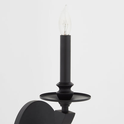 Quorum Chantelle 5240-1-59 Sconce, UL Damp Rated, Matte Black