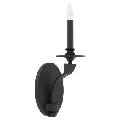 Quorum Chantelle 5240-1-59 Sconce, UL Damp Rated, Matte Black
