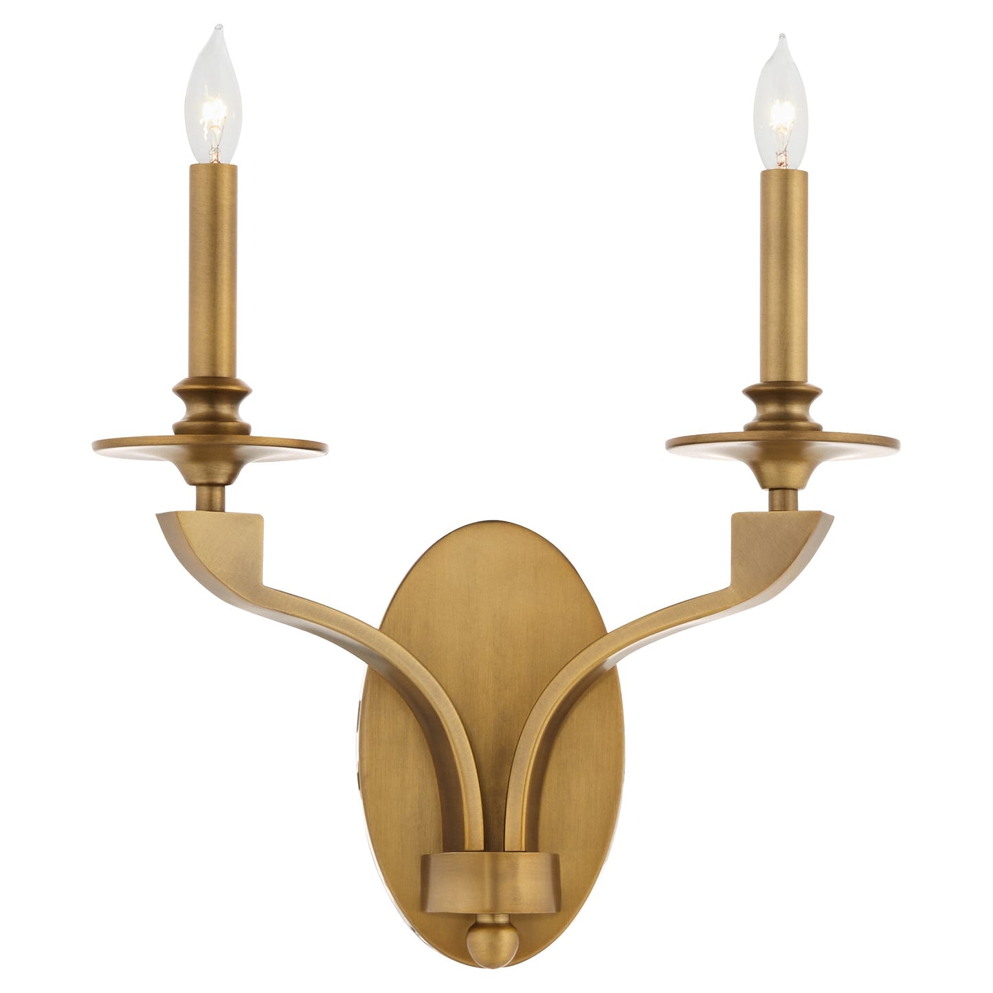 Quorum Chantelle 5240-2-47 Sconce, UL Damp Rated, Brushed Brass