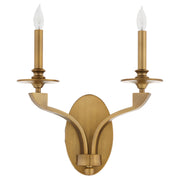 Quorum Chantelle 5240-2-47 Sconce, UL Damp Rated, Brushed Brass