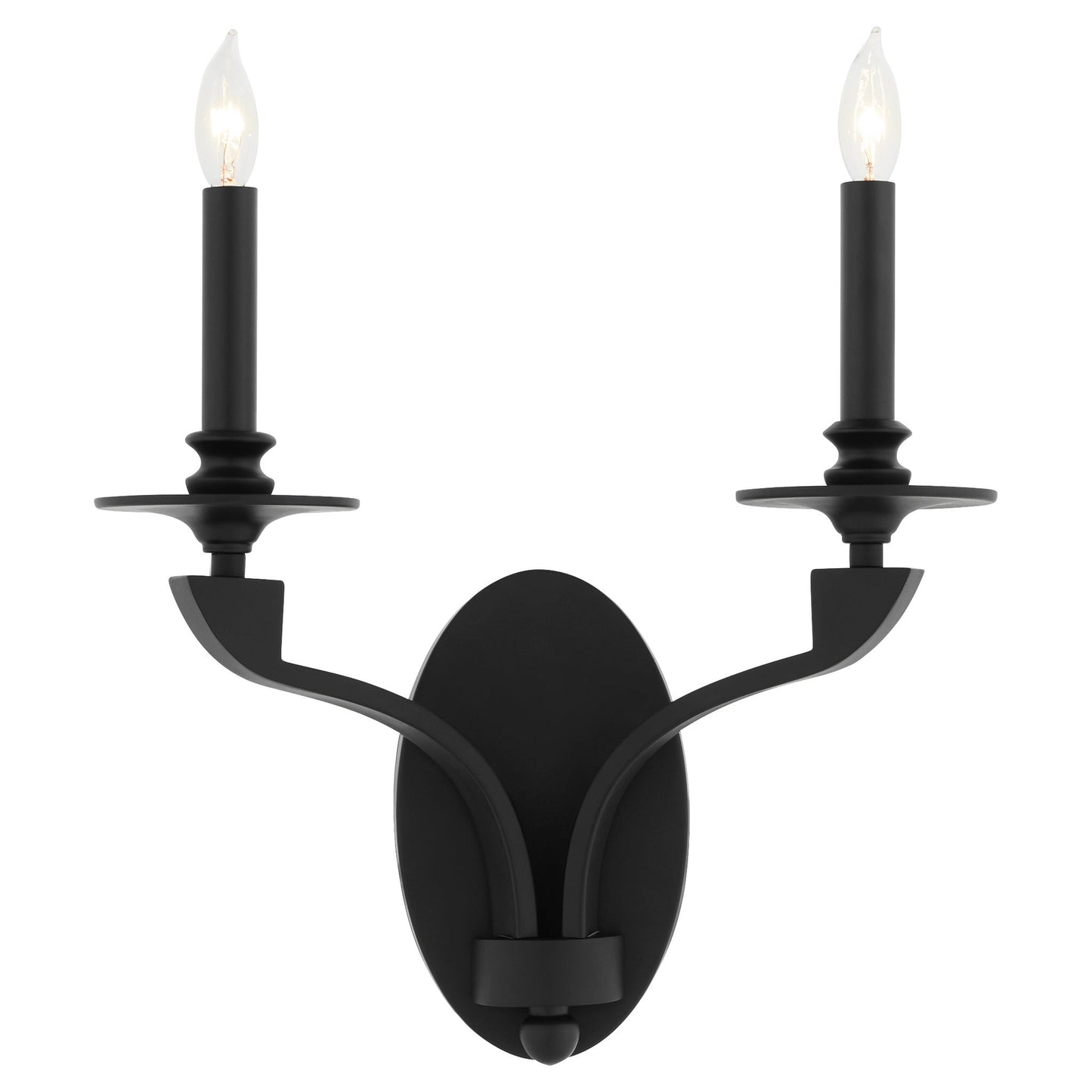 Quorum Chantelle 5240-2-59 Sconce, UL Damp Rated, Matte Black