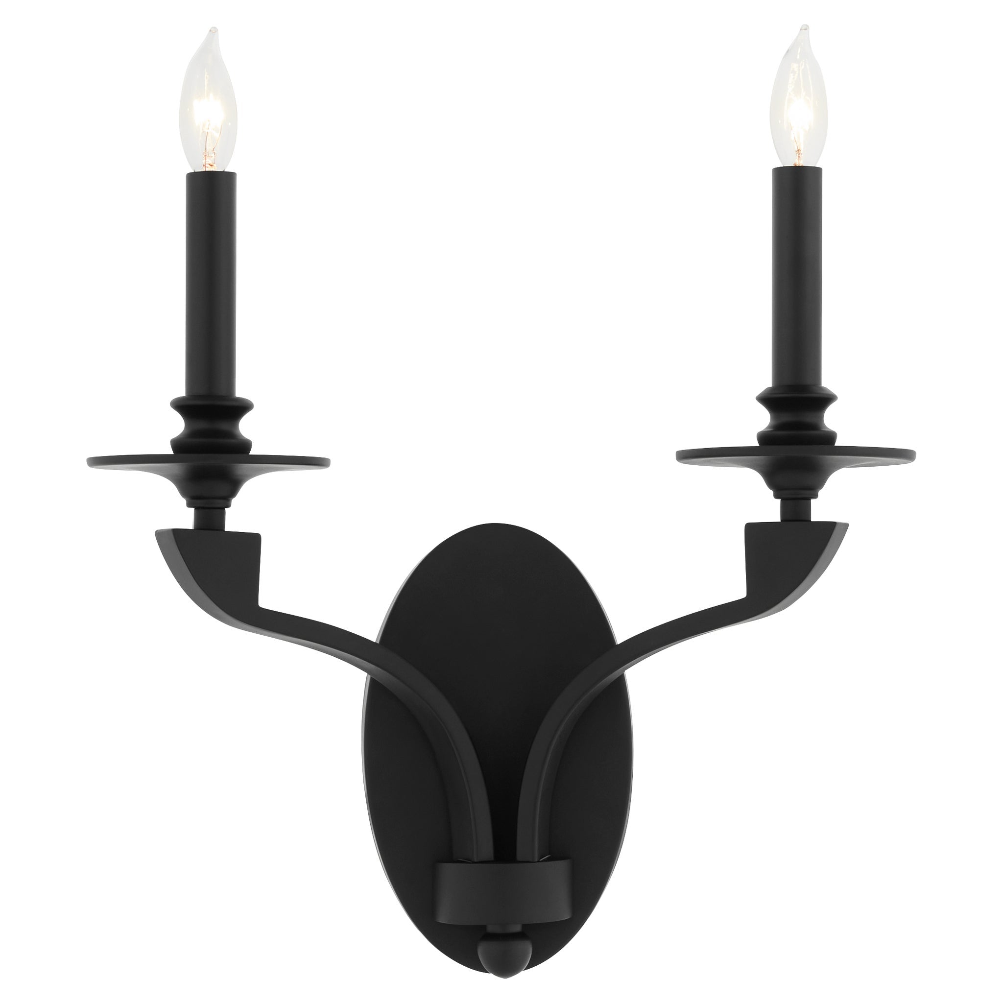 Quorum Chantelle 5240-2-59 Sconce, UL Damp Rated, Matte Black