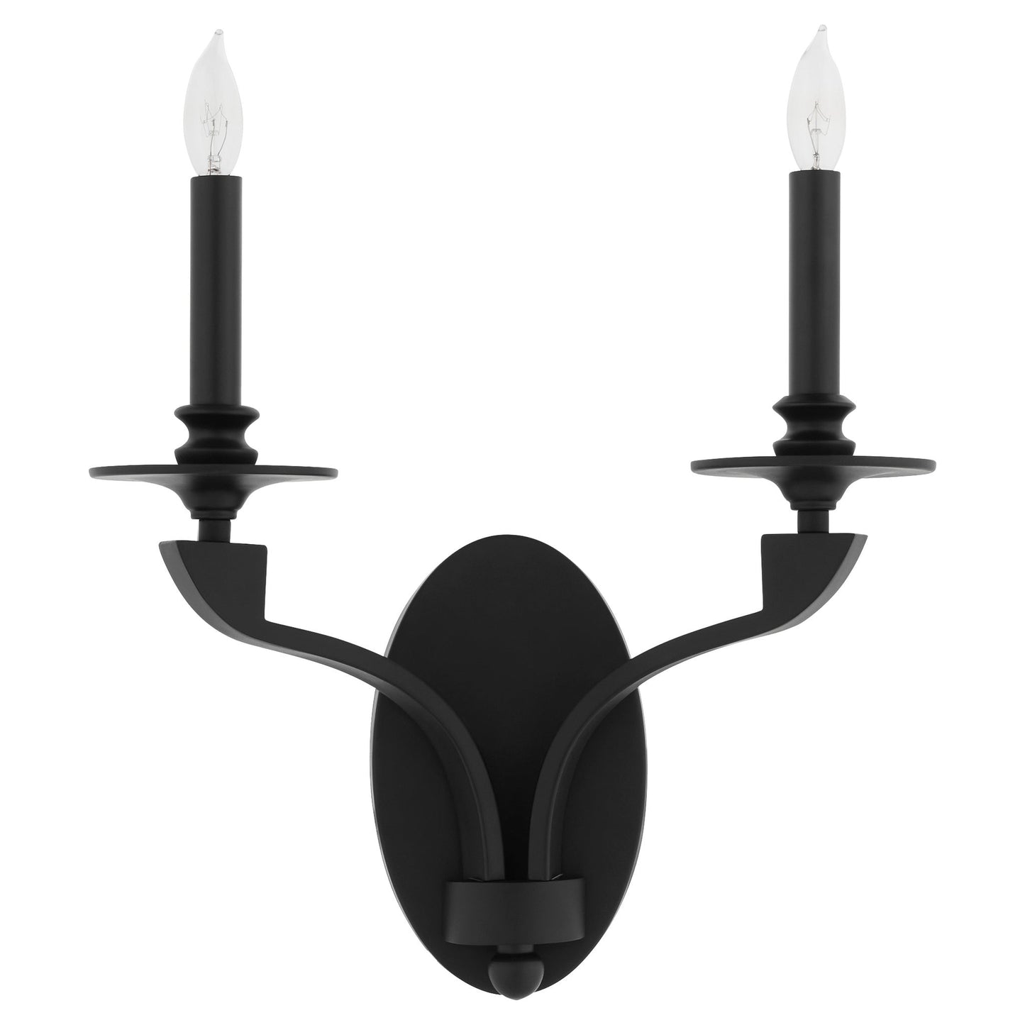 Quorum Chantelle 5240-2-59 Sconce, UL Damp Rated, Matte Black