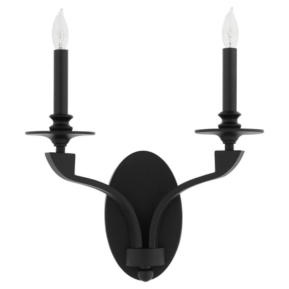 Quorum Chantelle 5240-2-59 Sconce, UL Damp Rated, Matte Black