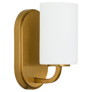 Quorum 5307-1-47 Wall Mount, UL Damp Rated, Brushed Brass