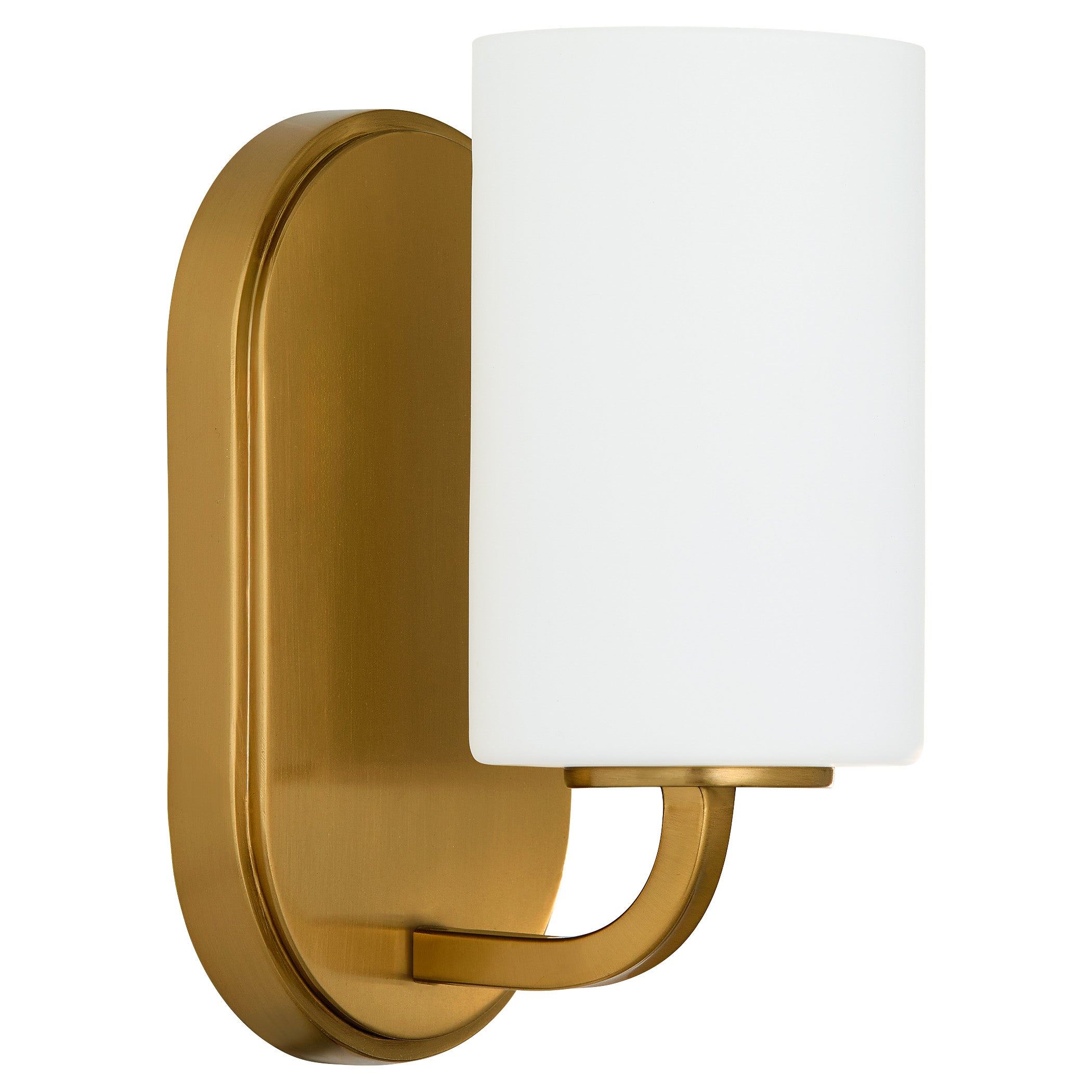 Quorum 5307-1-47 Wall Mount, UL Damp Rated, Brushed Brass