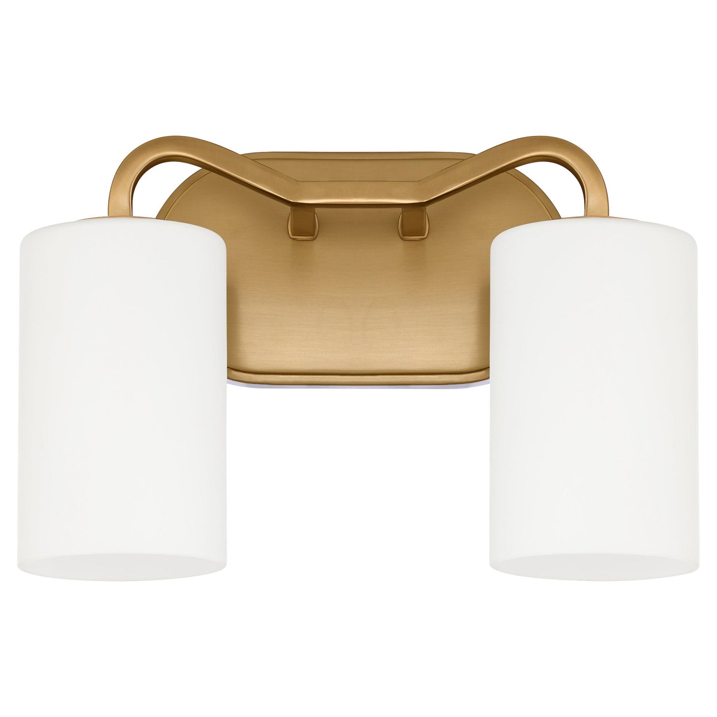 Quorum Rutherford 5307-2-47 Vanity Light Fixture, UL Damp Rated, Brushed Brass