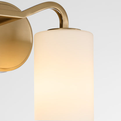 Quorum Rutherford 5307-2-47 Vanity Light Fixture, UL Damp Rated, Brushed Brass