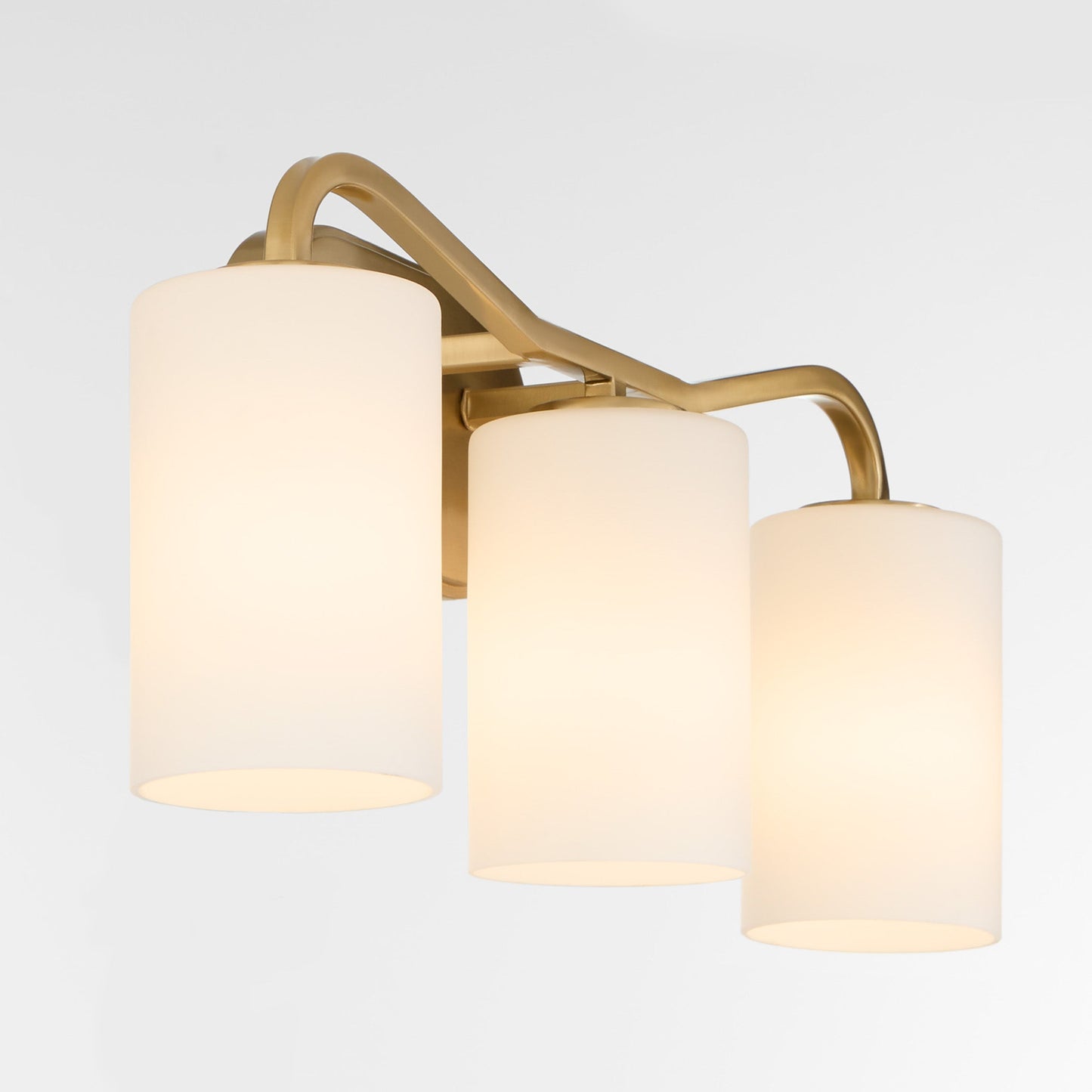 Quorum Rutherford 5307-3-47 Vanity Light Fixture, UL Damp Rated, Brushed Brass