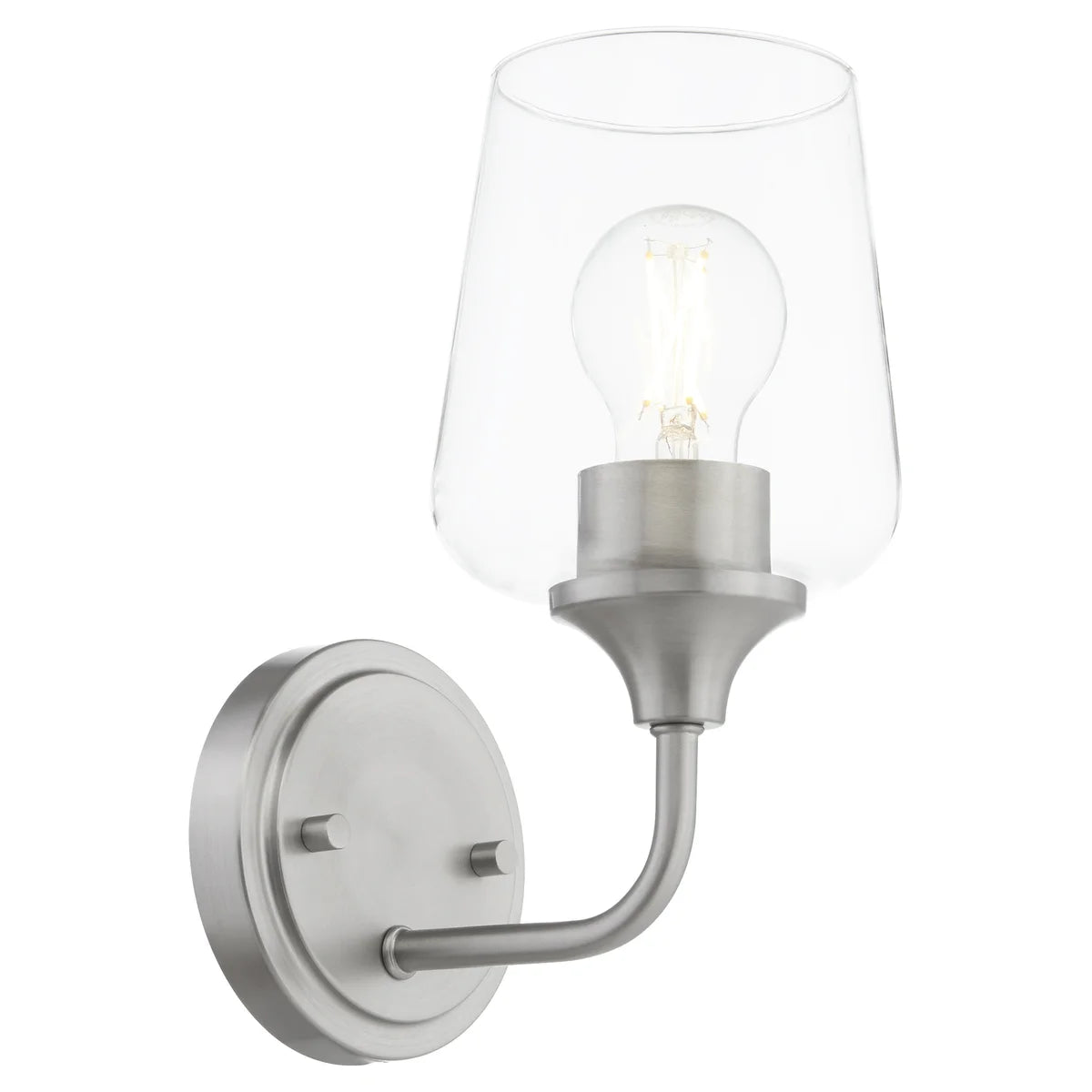 Quorum International RAYMOND 5313-1-65 1 Light Wall Mount Sconce Transitional - Satin Nickel