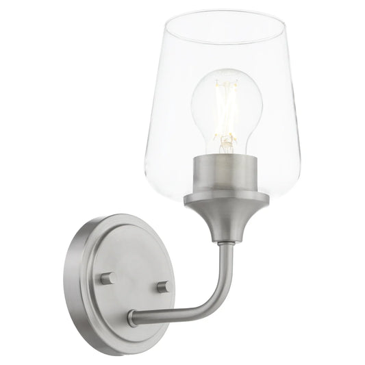 Quorum International RAYMOND 5313-1-65 1 Light Wall Mount Sconce Transitional - Satin Nickel