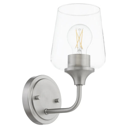 Quorum International RAYMOND 5313-1-65 1 Light Wall Mount Sconce Transitional - Satin Nickel