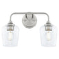 Quorum International RAYMOND 5313-2-65 2 Light Vanity Bathroom Fixture - Satin Nickel