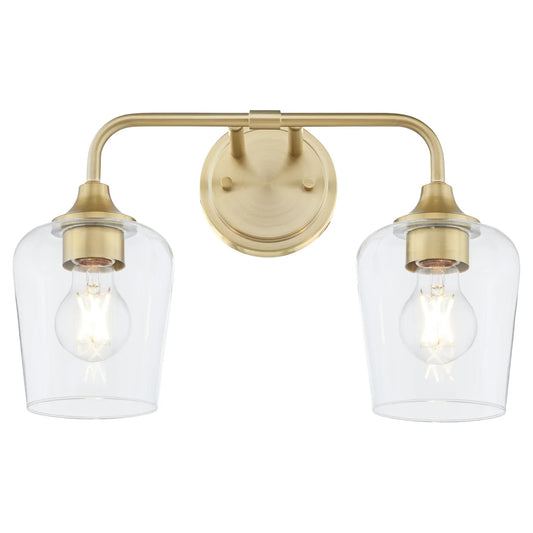 Quorum International RAYMOND 5313-2-80 2 Light Vanity Bathroom Fixture Transitional - Aged Brass