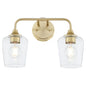 Quorum International RAYMOND 5313-2-80 2 Light Vanity Bathroom Fixture Transitional - Aged Brass