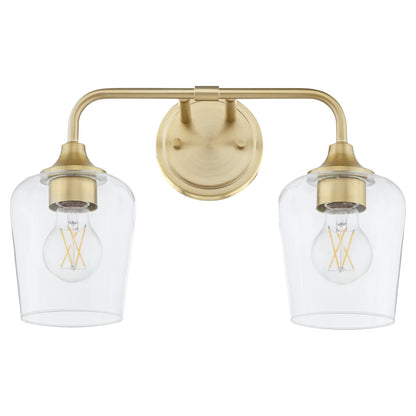 Quorum International RAYMOND 5313-2-80 2 Light Vanity Bathroom Fixture Transitional - Aged Brass