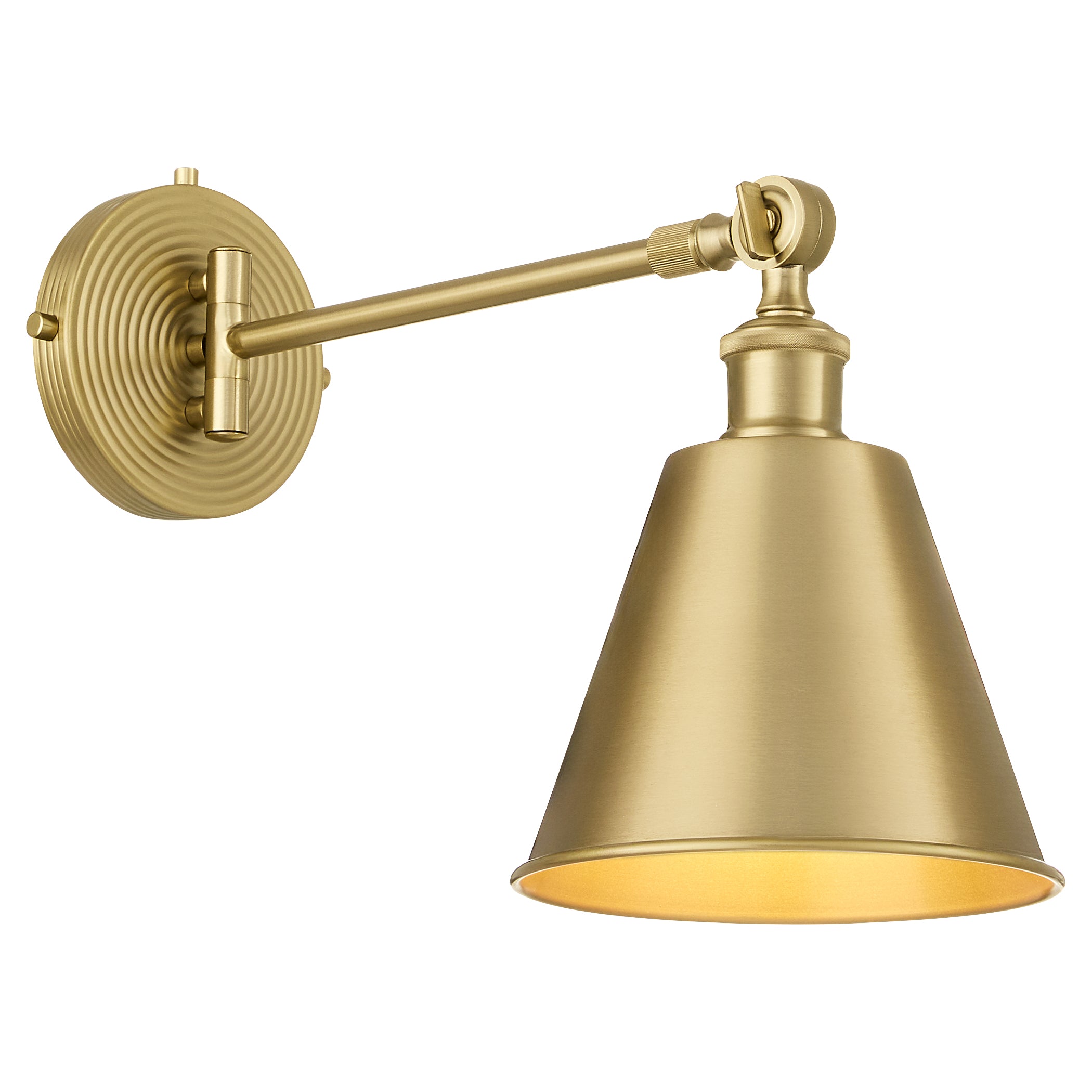 Quorum 5320-1-80 Wall Mount, UL Damp Rated, Aged Brass