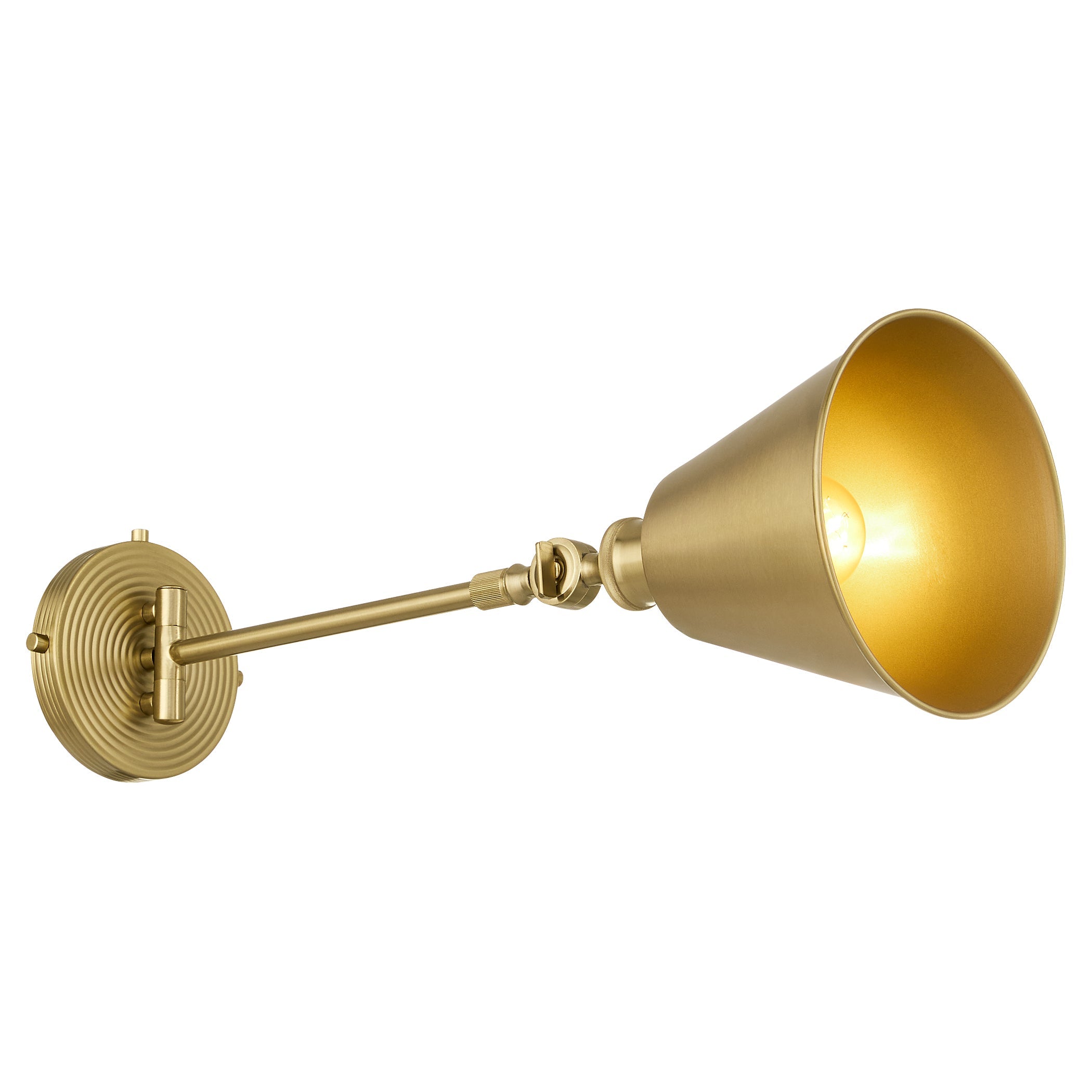 Quorum 5320-1-80 Wall Mount, UL Damp Rated, Aged Brass