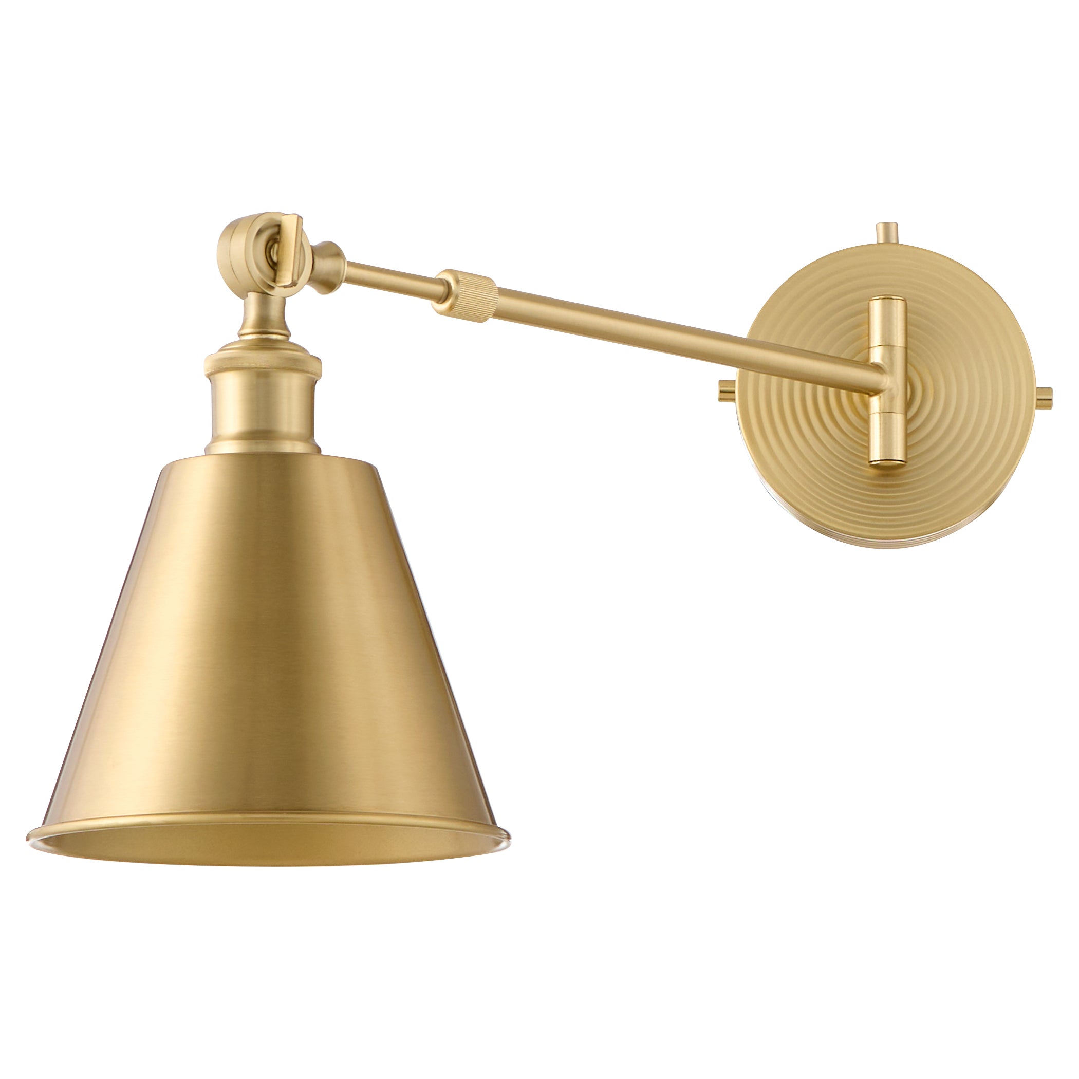 Quorum 5320-1-80 Wall Mount, UL Damp Rated, Aged Brass