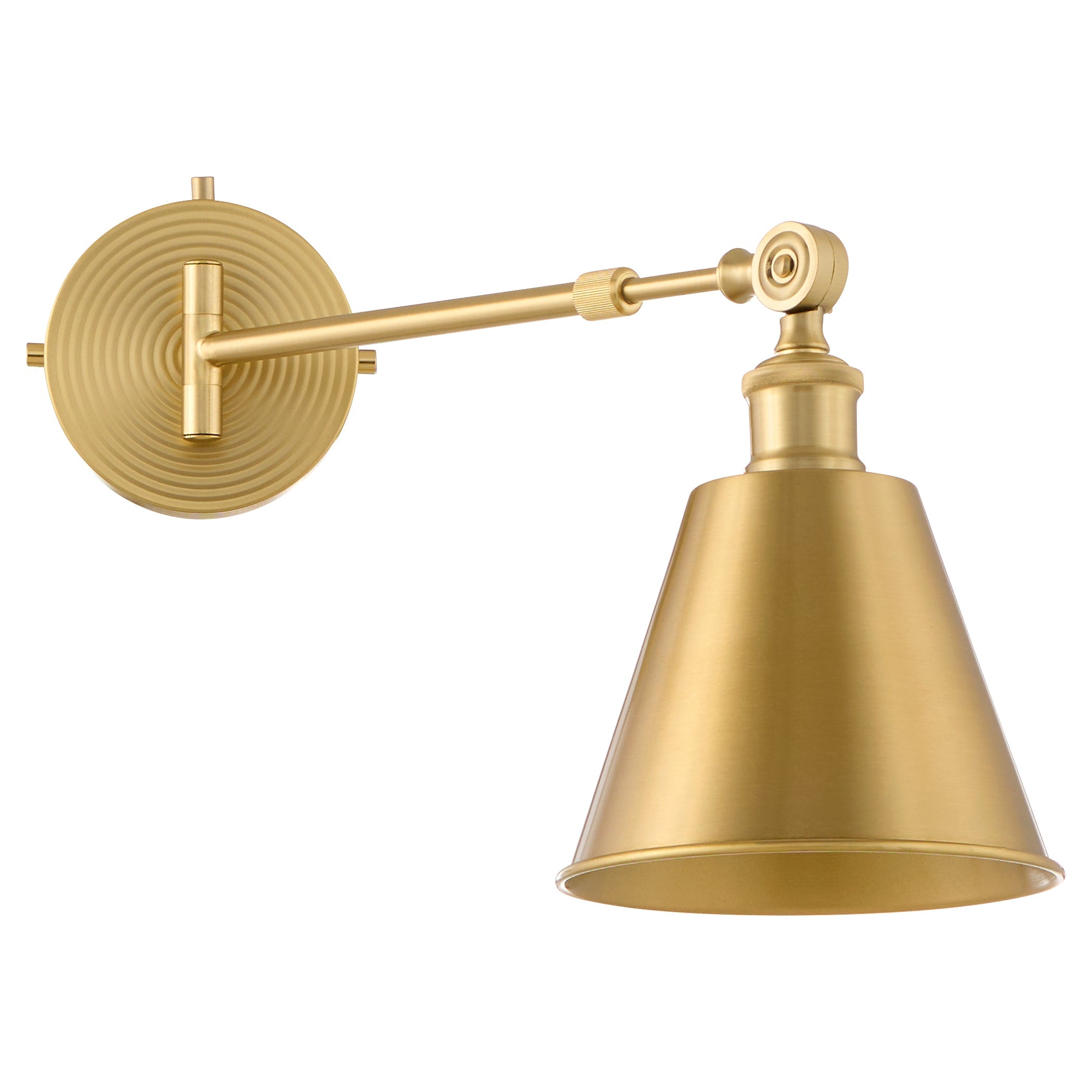 Quorum 5320-1-80 Wall Mount, UL Damp Rated, Aged Brass