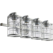 Quorum Ellis 5364-4-7 Vanity - Tumbled Steel