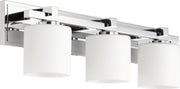 Quorum KAPLAN 5369-3-14 Vanity Light Fixture, UL Damp Rated, Chrome