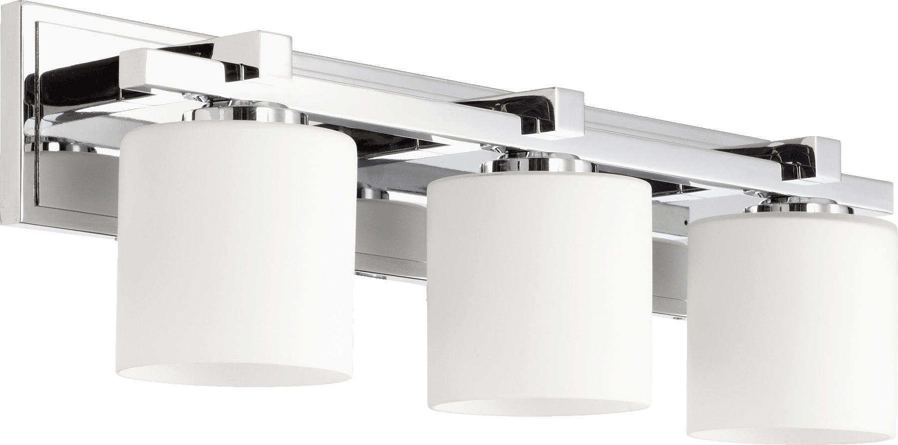 Quorum KAPLAN 5369-3-14 Vanity Light Fixture, UL Damp Rated, Chrome