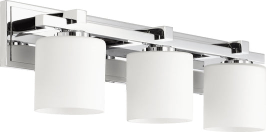 Quorum KAPLAN 5369-3-14 Vanity Light Fixture, UL Damp Rated, Chrome