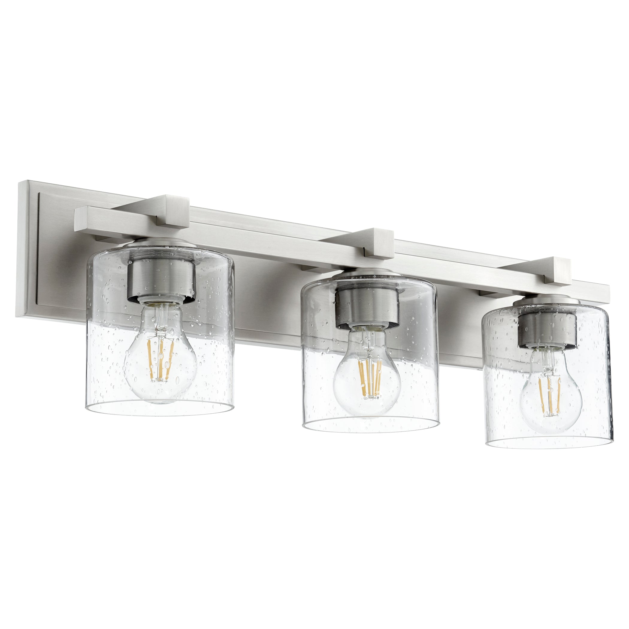 Quorum 5369-3-265 Vanity - Satin Nickel W/ Clear/seeded