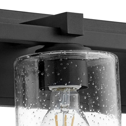 Quorum 5369-3-269 Vanity - Textured Black W/ Clear/seeded