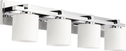 Quorum Kaplan 5369-4-14 Vanity Light Fixture, UL Damp Rated, Chrome
