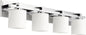 Quorum Kaplan 5369-4-14 Vanity Light Fixture, UL Damp Rated, Chrome