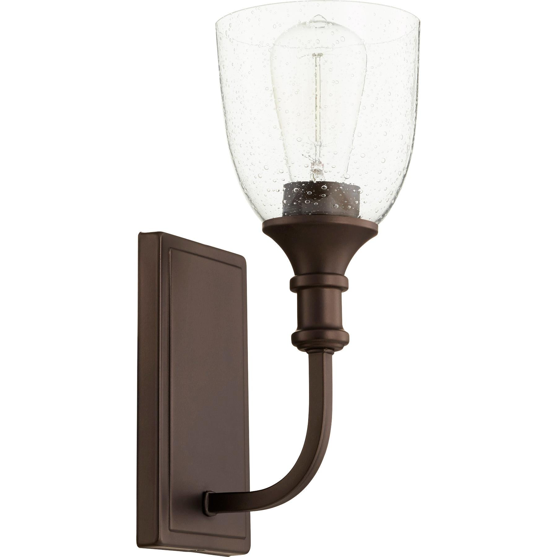 Quorum Richmond 5411-1-186 Wall Mount - Oiled Bronze W/ Clear/seeded