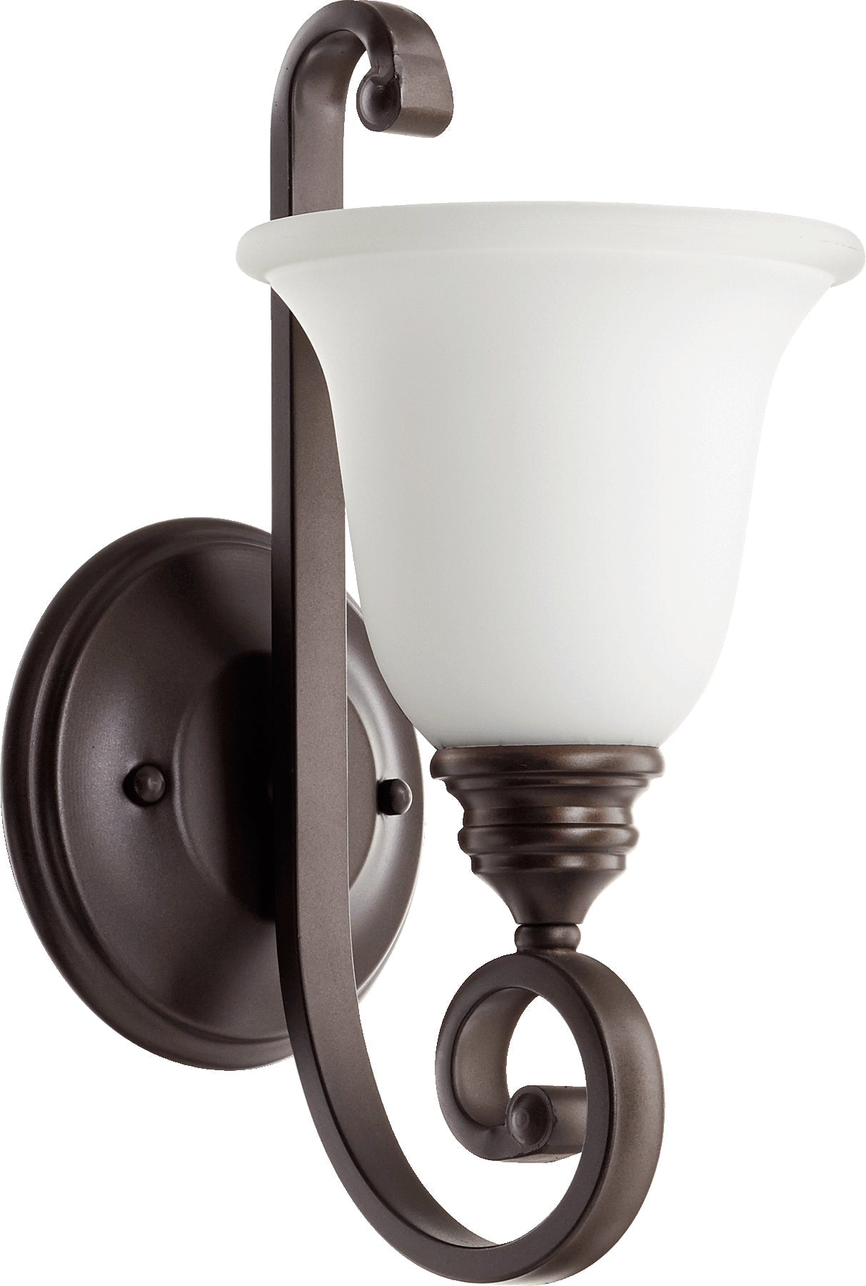 Quorum Bryant 5454-1-186 Wall Mount - Oiled Bronze W/ Satin Opal