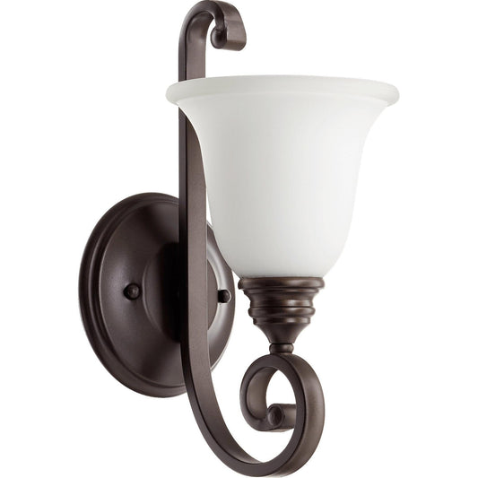 Quorum Bryant 5454-1-186 Wall Mount - Oiled Bronze W/ Satin Opal
